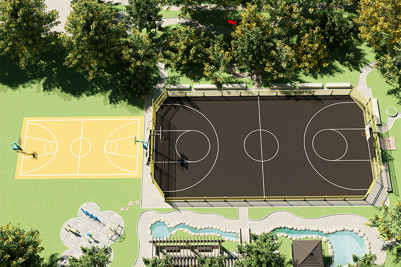Multi-functional sports ground