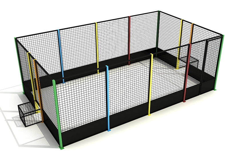 Square-shaped football fence